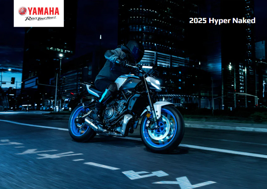 Yamaha Hyper Naked Brochure Ενημερωτικό δελτίο κατάλογος φυλλάδιο 2025